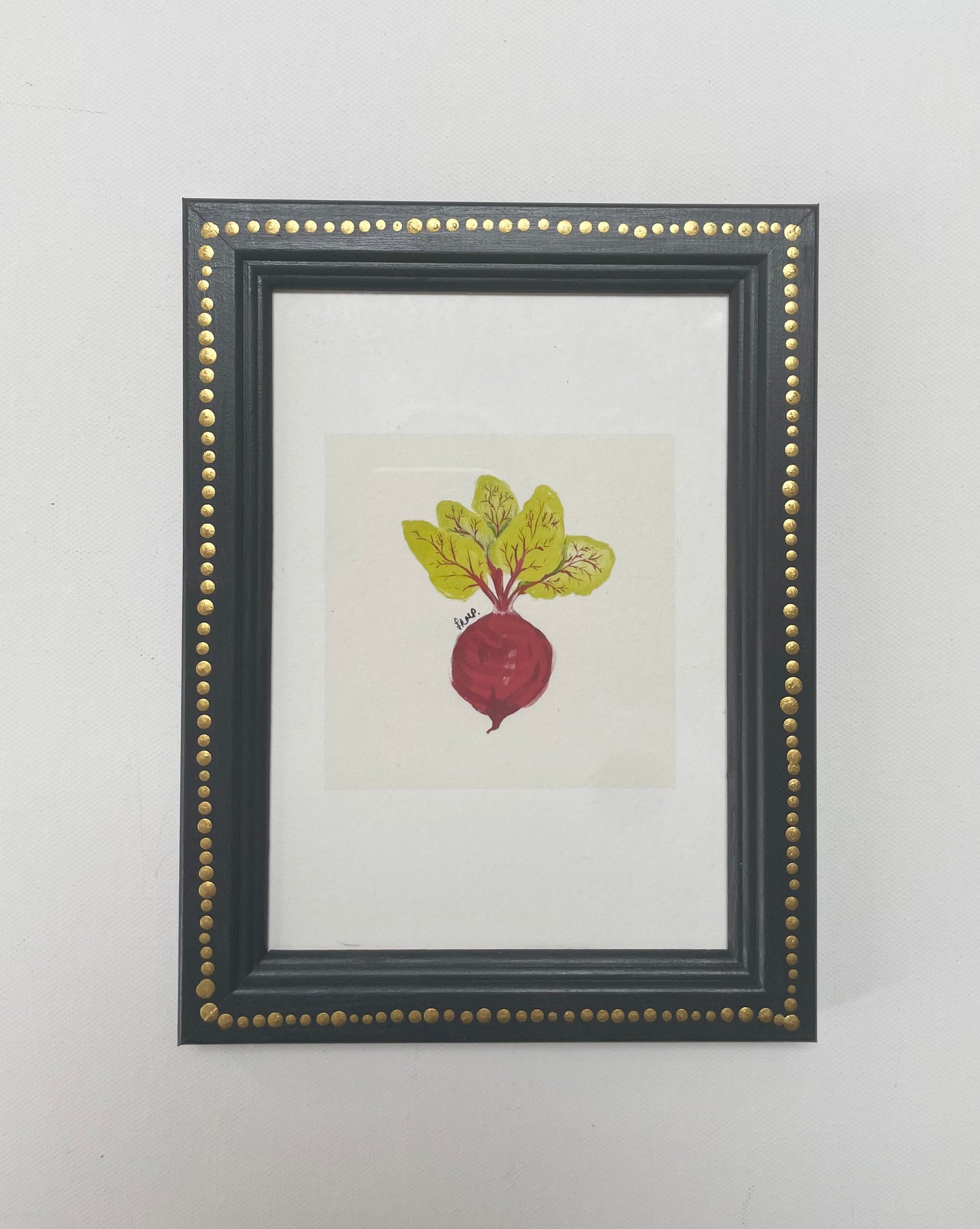 ready to hang – a beetroot – framed art prints by cat dearlove