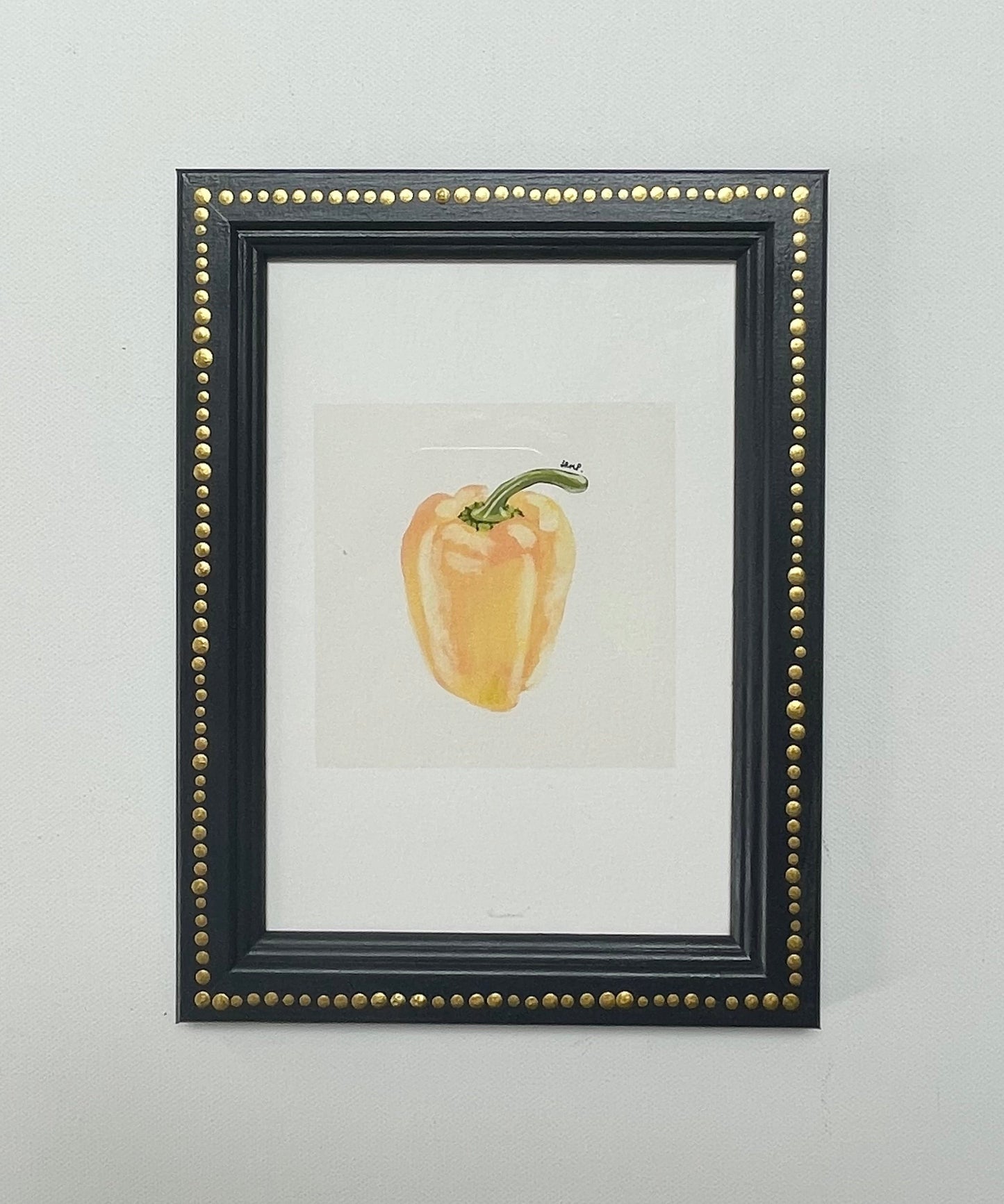ready to hang – a yellow pepper – framed art prints by cat dearlove