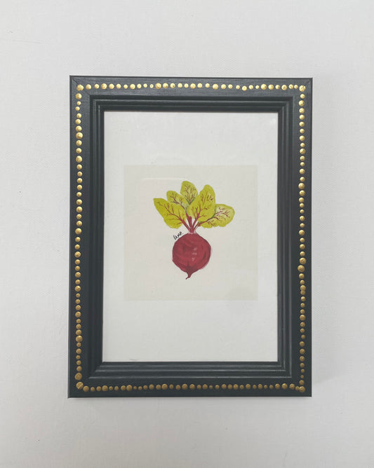 ready to hang – a beetroot – framed art prints by cat dearlove